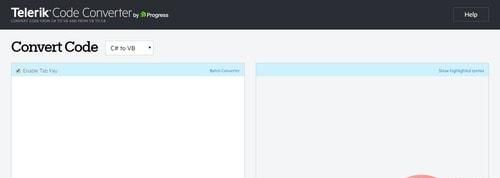 Telerik Code Converter