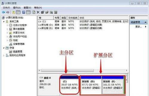 win7系统增加c盘空间的具体操作过程介绍截图