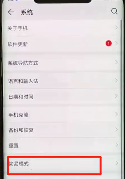 华为mate20pro开启简易模式的简单操作教程截图