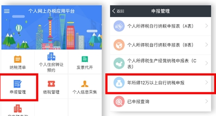 在支付宝中报税功能使用的图文介绍截图