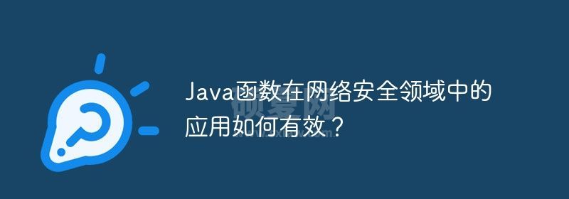 Java函数在网络安全领域中的应用如何有效？