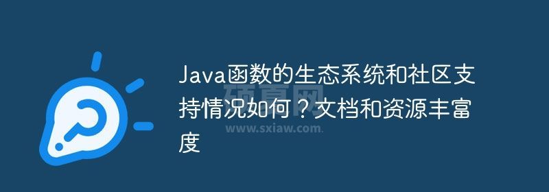 Java函数的生态系统和社区支持情况如何？文档和资源丰富度