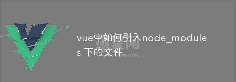 vue中如何引入node_modules 下的文件