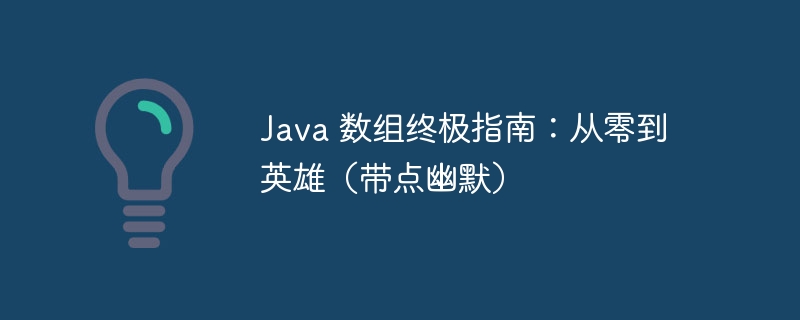 Java 数组终极指南：从零到英雄（带点幽默）