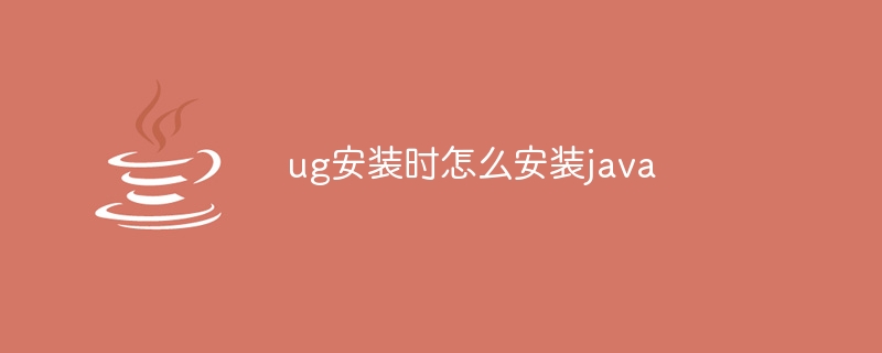 ug安装时怎么安装java