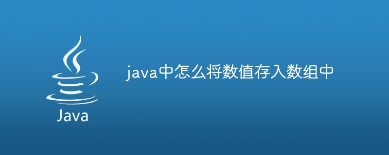 java中怎么将数值存入数组中