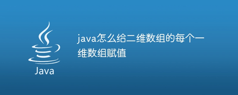 java怎么给二维数组的每个一维数组赋值