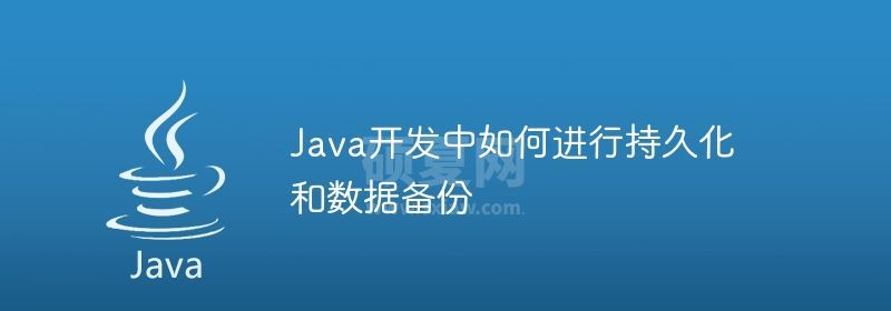 Java开发中如何进行持久化和数据备份