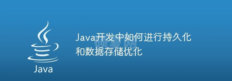 Java开发中如何进行持久化和数据存储优化